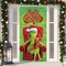 Merry Christmas Door Cover Christmas Front Porch Door Sign(Green)72"L x 36"W
